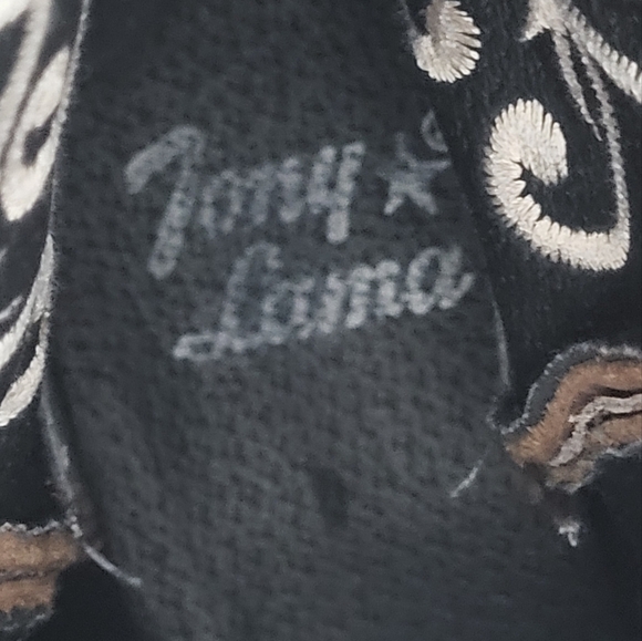 Tony Lama Embroidered Western Tan Cream Cowgirl Boots Size 8 - Picture 8 of 14